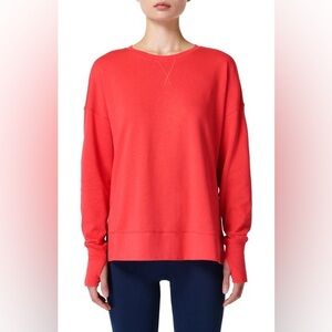 Sweaty Betty After Class Tulip Red Sweatshirt- Size XS